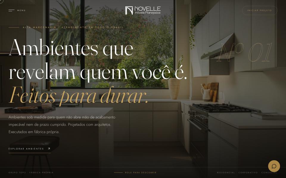 Site da Novelle Marcenaria de autor